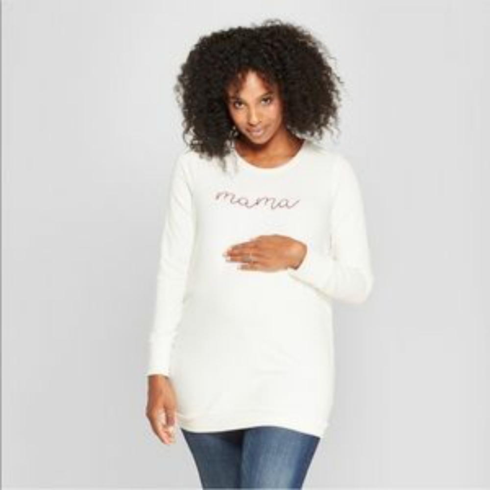 Mama Sweatshirt Isabel Maternity Embroidery Small